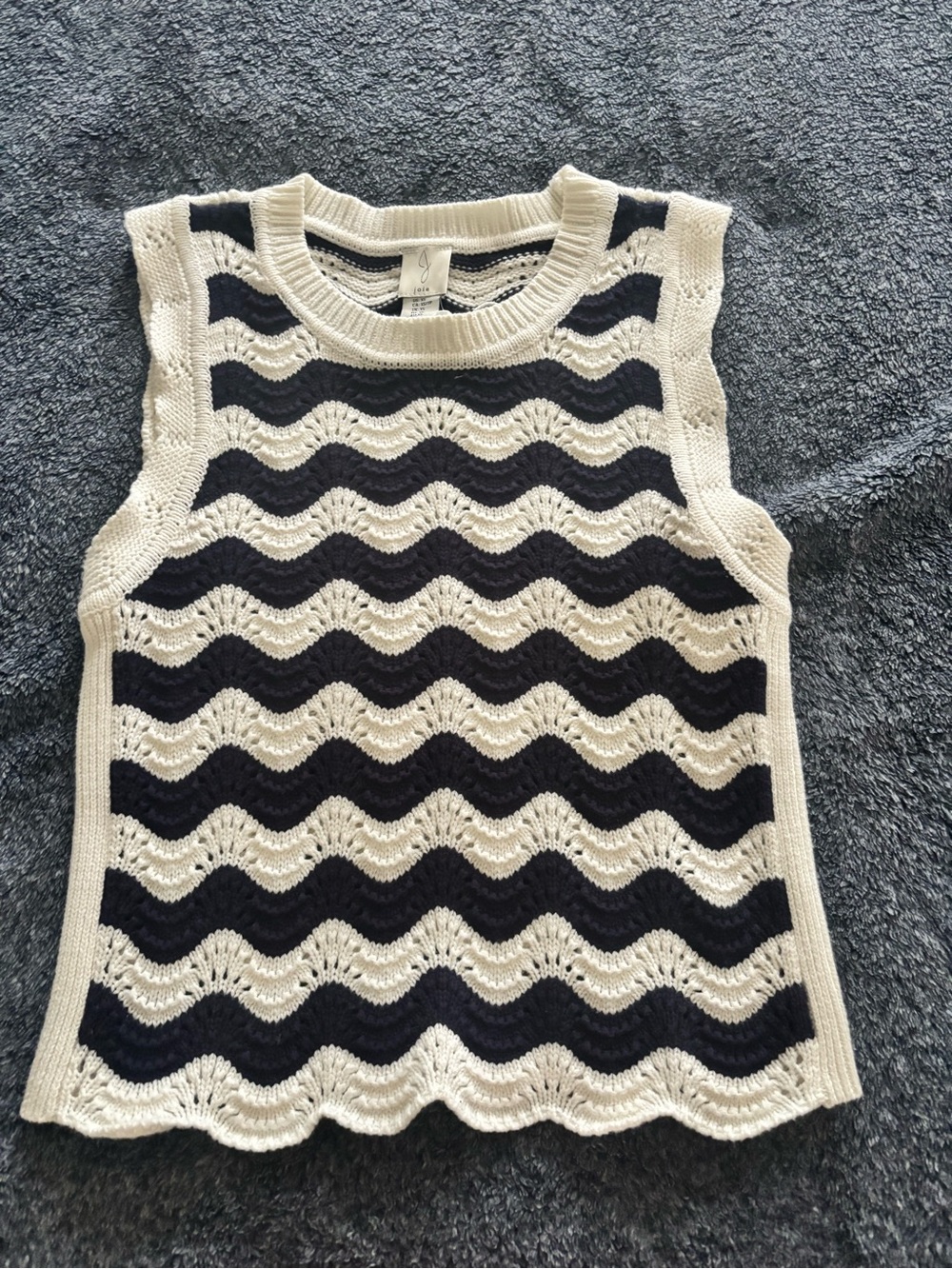 Joie Wave Knit Sleeveless Top
